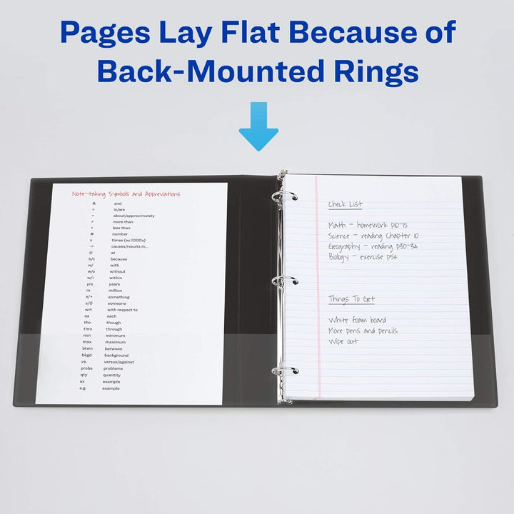Avery Heavy Duty View 3 Ring Binder, 1" One Touch Slant Ring, Holds 8.5" x 11" Paper, 4 White Binder