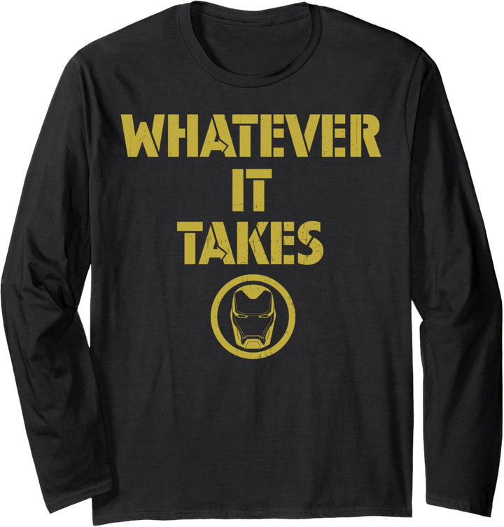 Marvel Avengers Endgame Whatever It Takes Iron Man Logo Langarmshirt