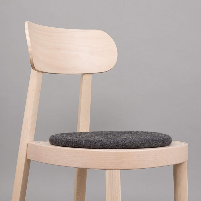 myfelt Flache Filz Sitzauflage, Filz Stuhlauflage - Hugo - rund, Ø 36 cm, Anthrazit Anthrazit Melier
