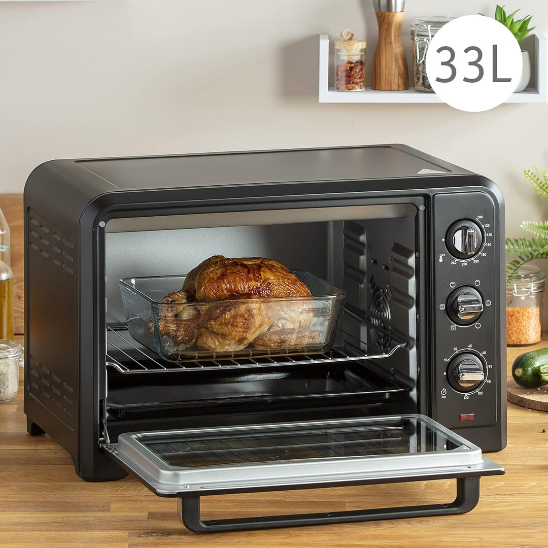 Moulinex Optimo Ox4648 33l, Edelstahl, 33 liters, Schwarz 33