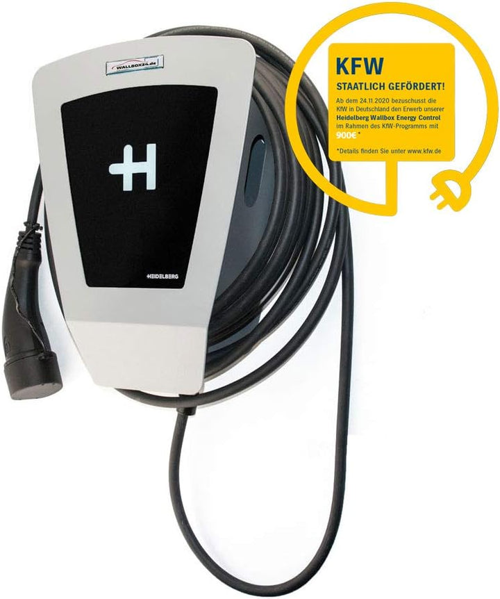 Wetterbeständige 11-kW-Wallbox für Elektro- und Hybridfahrzeuge mit integriertem Lastmanagement – He