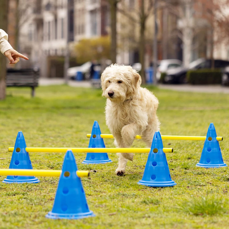 Navaris Hundetraining Hürden Set - Agility Set für kleine und grosse Hunde - Cavaletti Training Hund