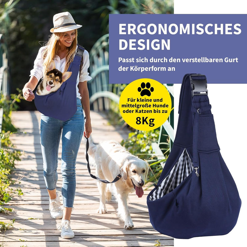 Hundetasche für kleine Hunde Hundetragetasche Tragetasche bis 8 Kg Katzen Umhängetasche für Spazierg