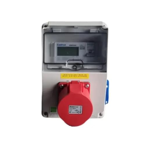 NAKA Stromzähler Drehstromzähler 32A MID Geeicht Mobiler Digital Zwischenstecker Box 400V / 32A CEE-