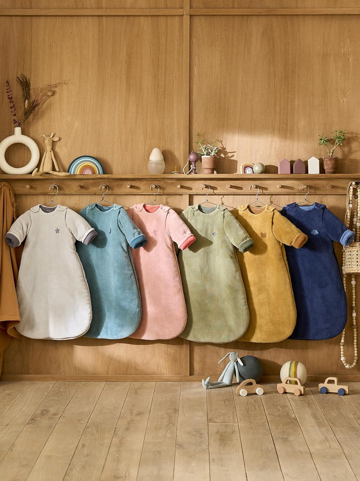 Vertbaudet Baby Winterschlafsack ALASKA, Ärmel abnehmbar Gelb 68, Gelb 68