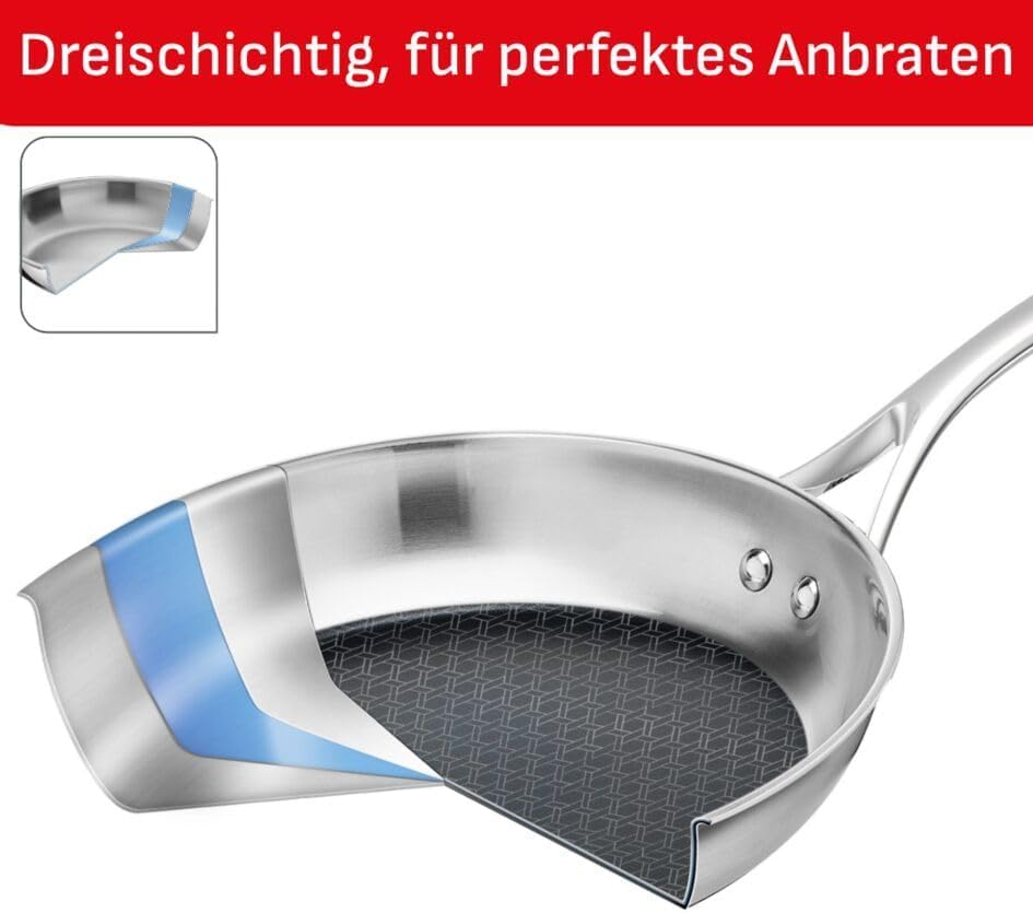 Tefal Eternal Mesh Bratpfanne 28 cm, sichere und kratzfeste Mesh-Versiegelung, geeignet für alle Her