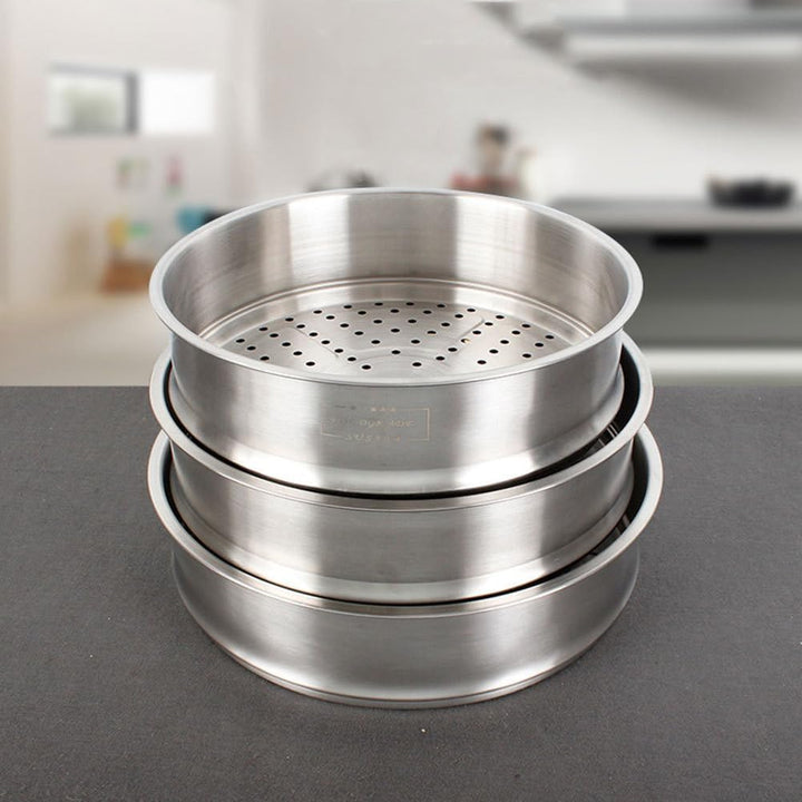DOITOOL Edelstahl-Dampfkorb-Einsatz: chinesischer Dampfkorb, Lebensmitteltopf, Dampfgarer, 28 cm, fü