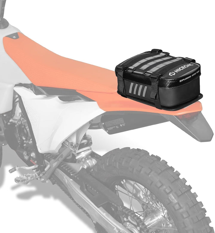 NICECNC Motorrad-Heckkotflügeltasche, Dirt-Bike-Tasche, Rücksitz mit Werkzeug-Rolltasche, Dirt-Bike-