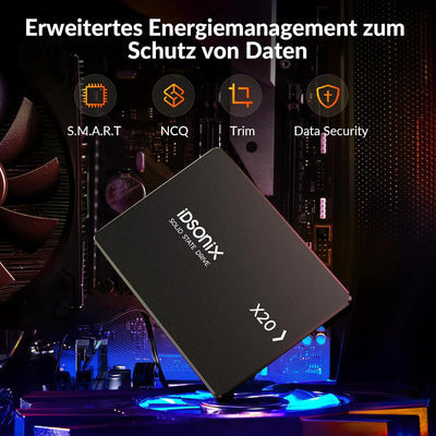 iDsonix SATA SSD 1TB 2,5 Zoll SSD Festplatte Intern, 560MB/s Lesen, 480MB/s Schreiben, mit 3D NADA F
