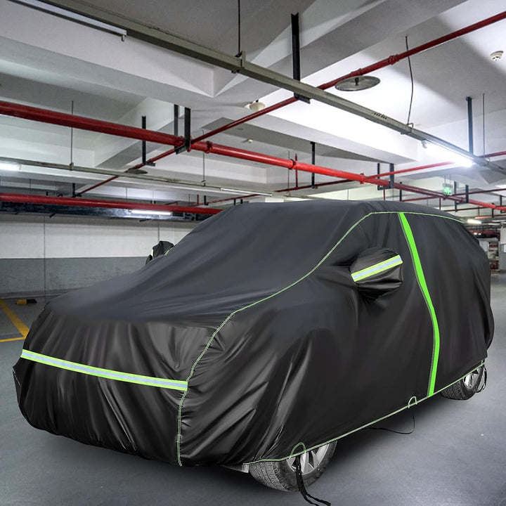 Size XL Car Tarpaulin Tarpaulin for Winter Outdoor &amp; Indoor - Waterproof Car Garage PEVA Zip and Ref