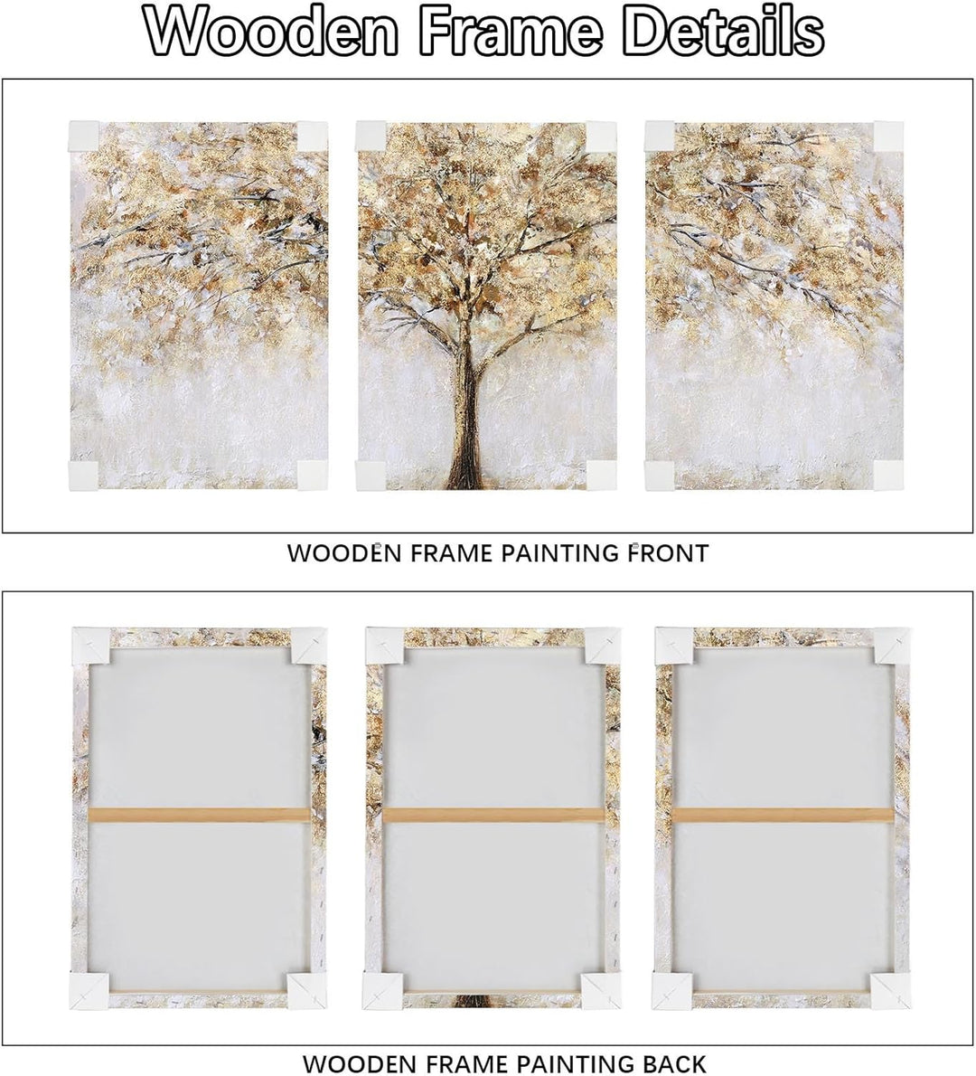 3 Panels Mit Rahmen Leinwand Bilder Abstrakte Baum Bild auf Leinwand Malerei Kunstdrucke Poster Bild