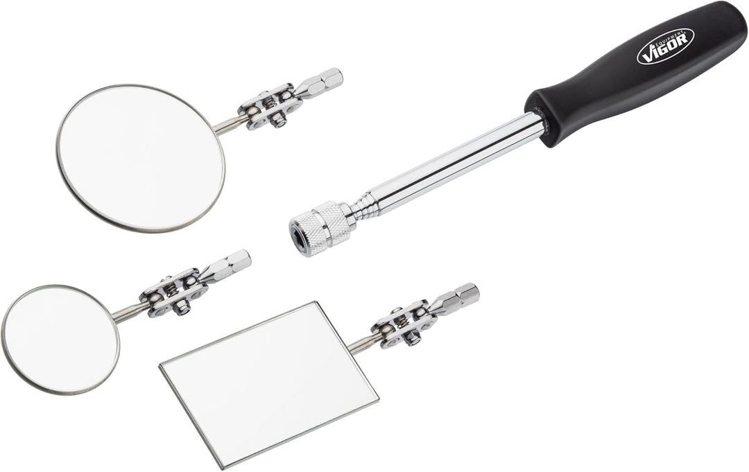 ViGOR Teleskopspiegel-Satz V5480 I Ausziehbar von 200 - 680 mm I 3 verschiedene Spiegel I Für Sichtp