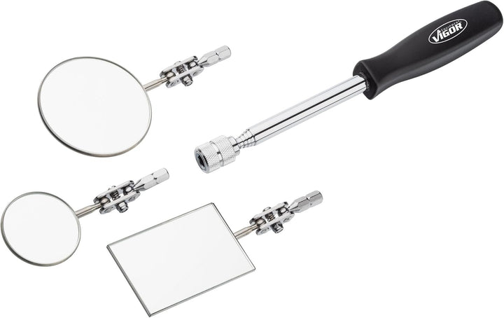 ViGOR Teleskopspiegel-Satz V5480 I Ausziehbar von 200 - 680 mm I 3 verschiedene Spiegel I Für Sichtp