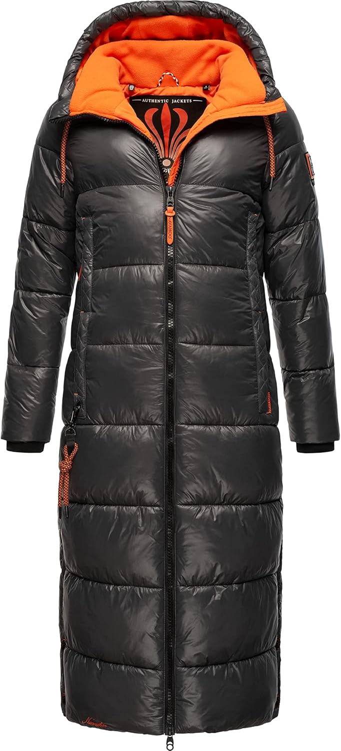 Navahoo Damen Warmer Winter Steppmantel mit Kapuze Schmuseengel XS-XXL XS Anthracite, XS Anthracite