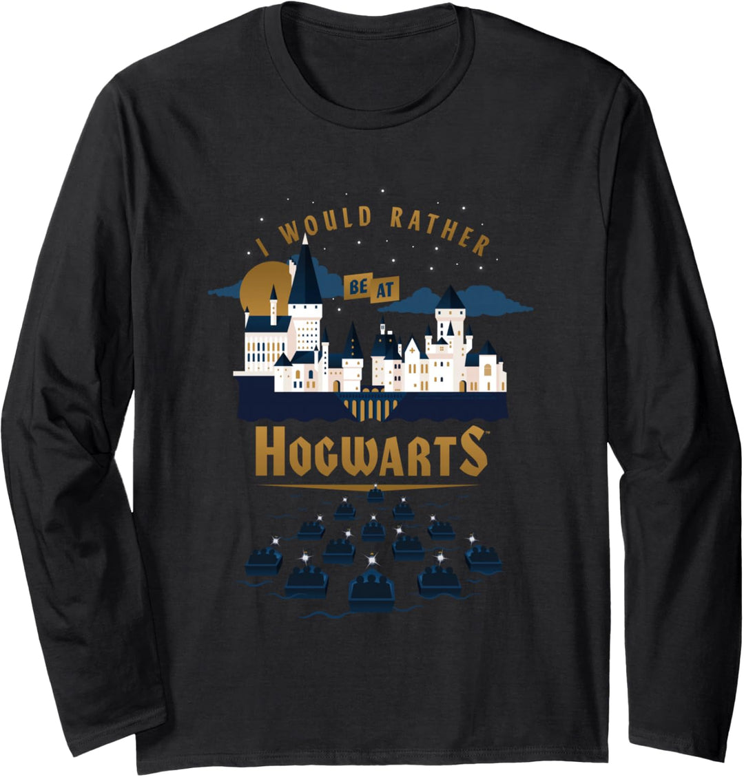 Harry Potter I Would Rather Be At Hogwarts Langarmshirt