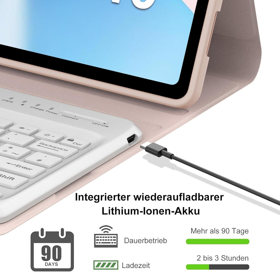 FOGARI Tastatur Hülle für Honor Pad 10 12.1 Zoll 2025 Con Magnetisch Abnehmbarer Tastatur und Soft T
