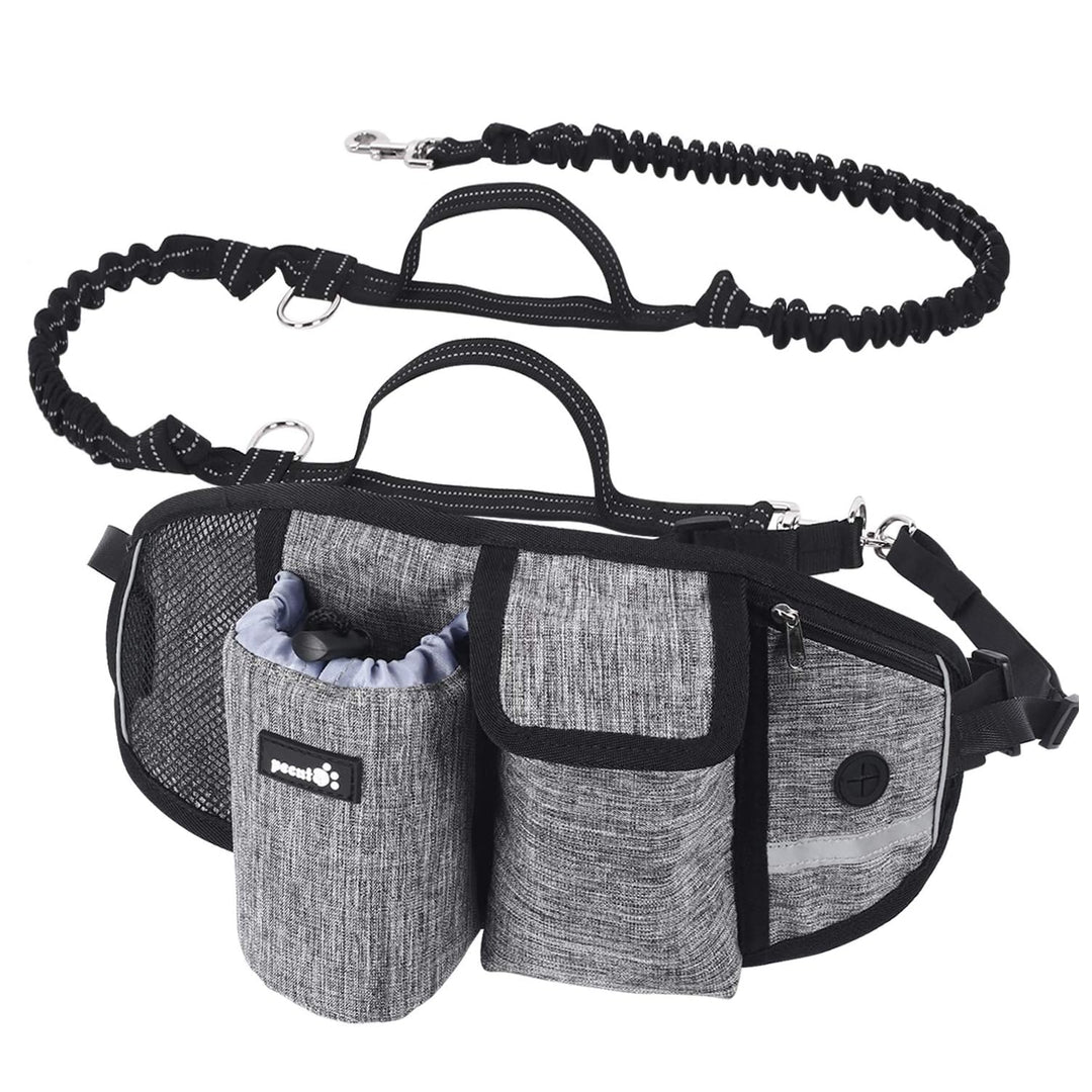 Pecute Joggingleine Hunde mit Bauchgurt, Laufgürtel Hundleine für Grosse und Mittelgrosse Hunde, Lei