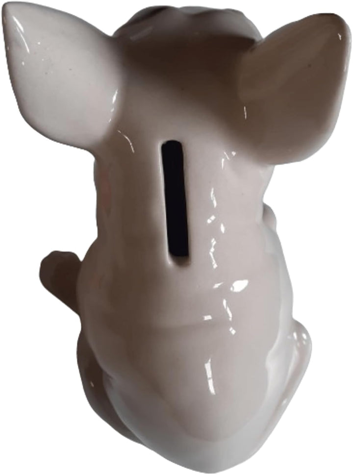 B2SEE LTD Keramik - Bullterrier Hund - Spardose - Sparschwein - Tresor - Geschenk Figur Originell Ey
