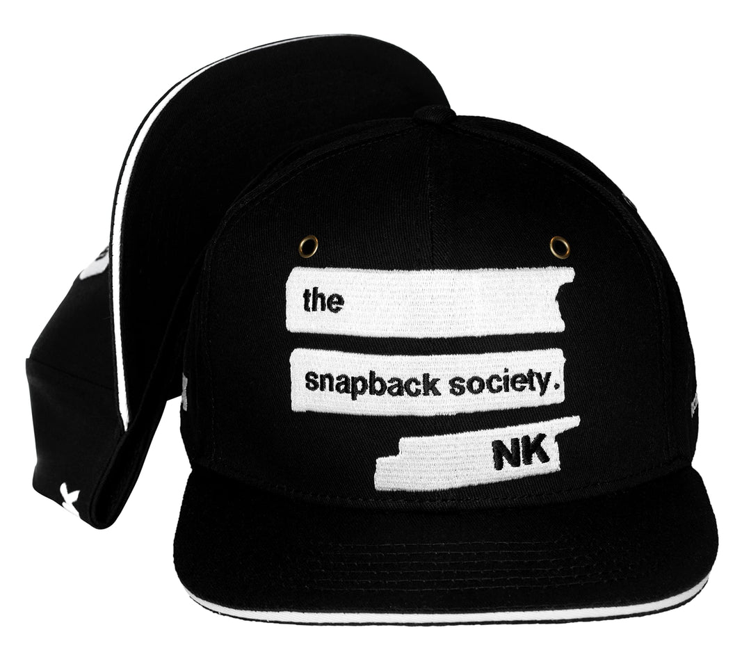 Nebelkind Snapback Cap Snapback Society Schwarz Sandwich-Schirm Grössenverstellbar Unisex One Size