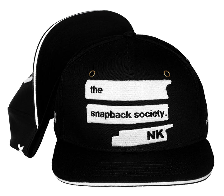 Nebelkind Snapback Cap Snapback Society Schwarz Sandwich-Schirm Grössenverstellbar Unisex One Size