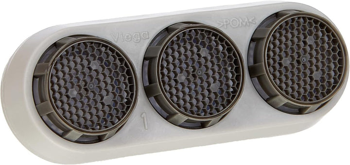 Viega 306847 Ausst-Set Multiset-Trio 6161.05 Rosette, Zulaufabdeckung verchromt & 300012 Zulaufteil
