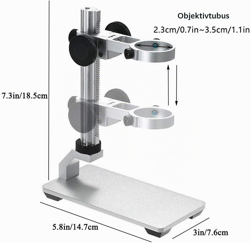 Aluminiumlegierung Ständer für USB Digital Mikroskop Kamera, Bysameyee Universal Einstellbare Mikros