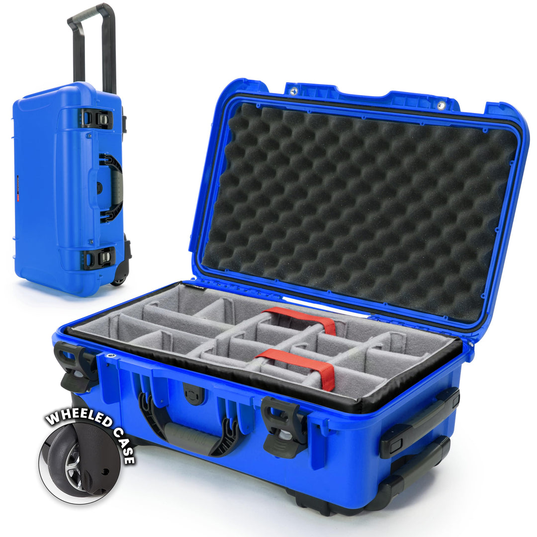 Nanuk 935 Hartschalenkoffer mit Rädern, wasserdicht Blau Gepolsterte Trennwand Hülle, Blau Gepolster