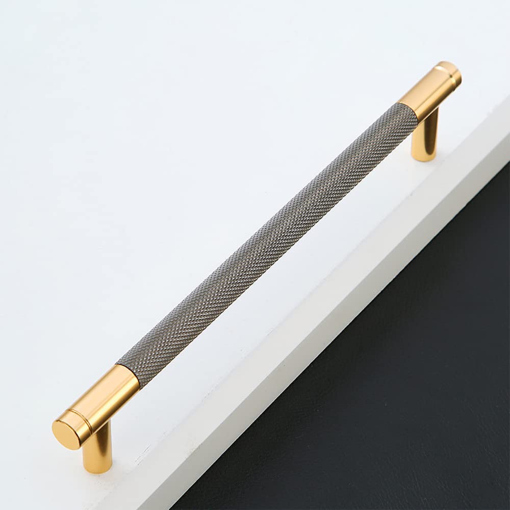 Pexintek 6 Stück Schrankgriffe Gold Moderne Griffe Möbel Möbelgriffe 192 mm Lochabstand Türgriffe kü