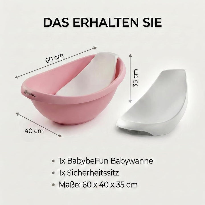 Baby Badewanne mit Badewanneneinsatz für Neugeborene [Testsieger] Rutschfest Babybadewanne für Babys