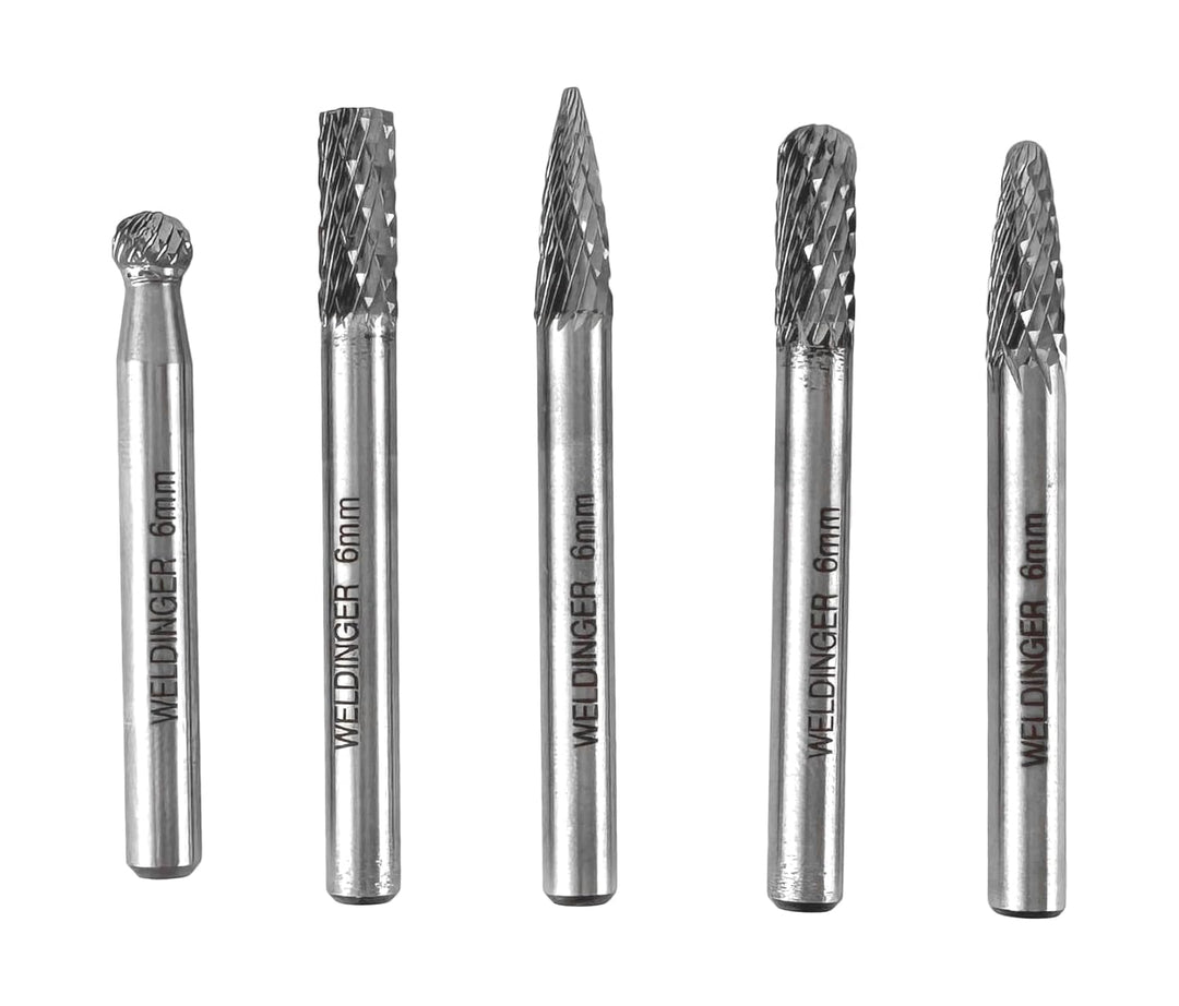 WELDINGER HM Frässtifte SET 6mm B C D F G für Metall und Geradschleifer