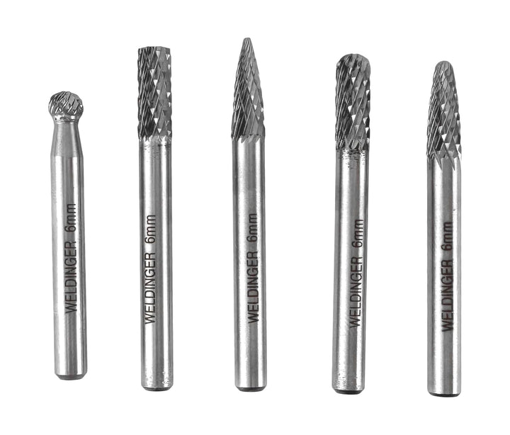 WELDINGER HM Frässtifte SET 6mm B C D F G für Metall und Geradschleifer
