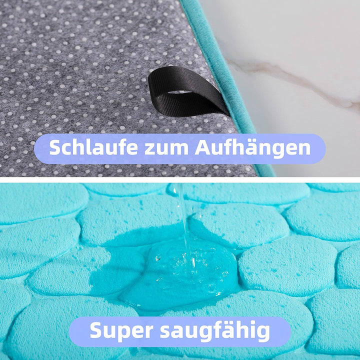 chakme Badematte Memoryschaum Badteppich Memory Foam Duschvorleger Saugfähige Badvorleger Badezimmer
