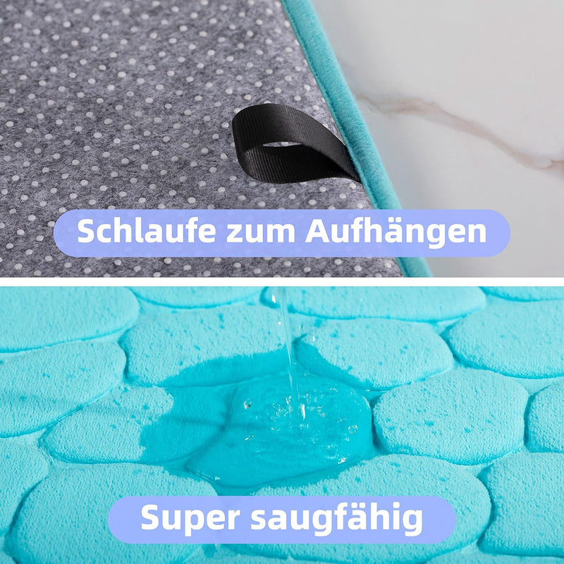 chakme Badematte Memoryschaum Badteppich Saugfähige Badvorleger Badezimmerteppich Duschmatte Deko Fu