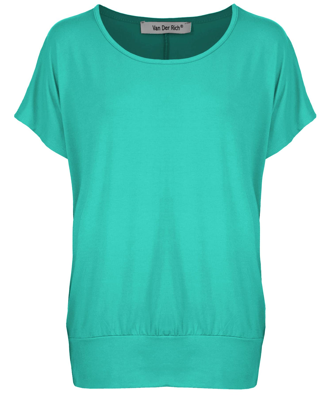 Van Der Rich ® - Tshirt Kurzam Rundhalsausschnitt Sommer- Damen L Aqua, L Aqua