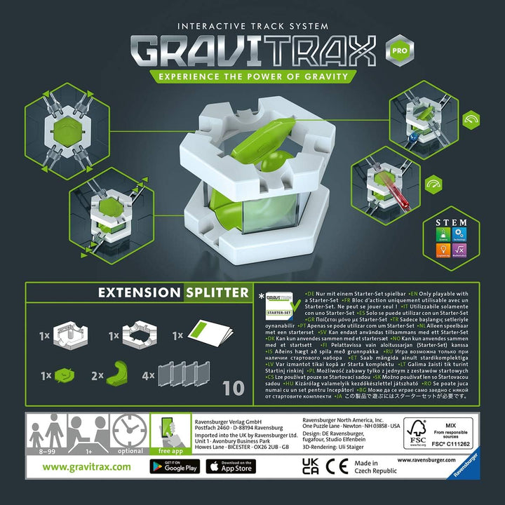 Ravensburger 26170 - GraviTrax PRO Erweiterung Splitter - Ideales Zubehör für spektakuläre Kugelbahn
