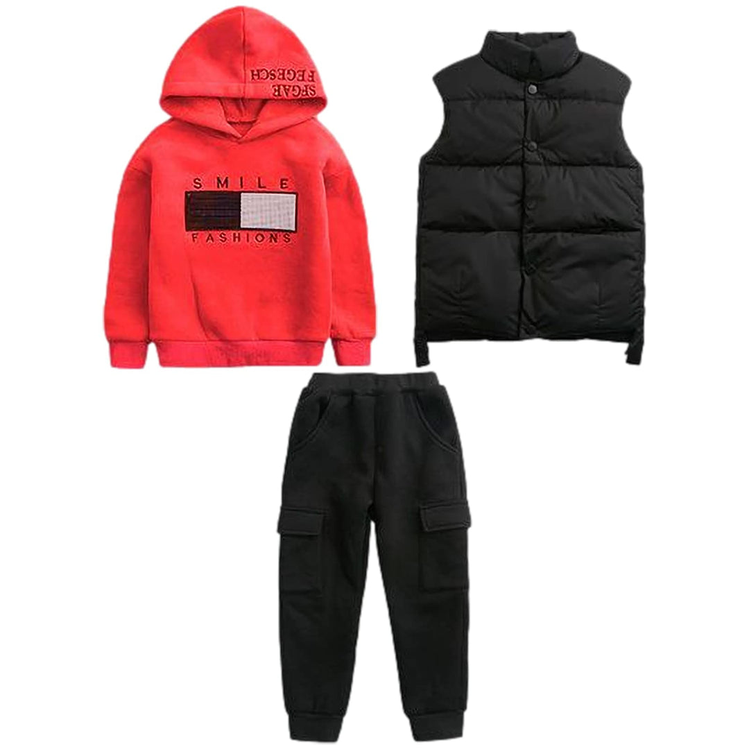 amropi Jungen Hoodie Trainingsanzug Kapuzenpullover Sweatshirt Weste Jogging Hose 3 Stück Kleidungss