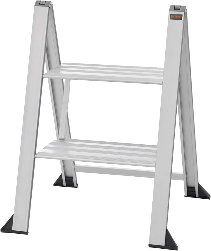 Alu Trittleiter Vikingstep Mini von WIBE LADDERS I 480mm hoch I Belastbar bis 150kg I Kompakte Alumi