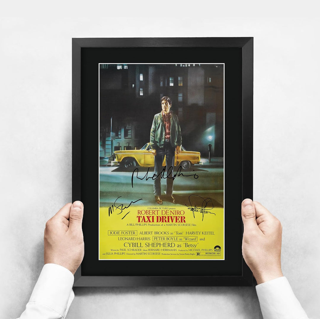 HWC Trading Taxi Driver A3 Gerahmte Signiert Gedruckt Autogramme Bild Druck-Fotoanzeige Geschenk Für