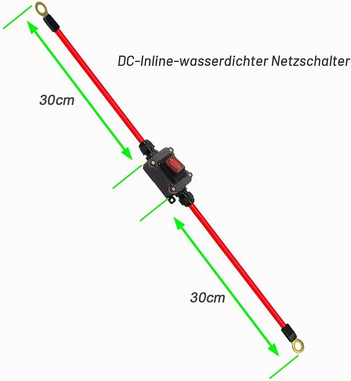 DC12V Inline Drahtschalter DC12-24V DPST Dual-Seiten Verkabelungsschalter für Motorrad und Auto EIN/