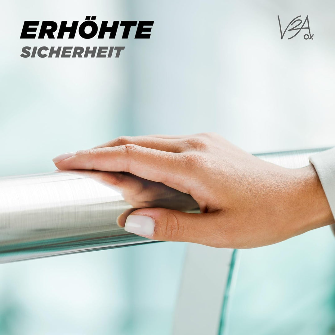 Edelstahl Handlauf Treppengeländer Geländer Wandhandlauf Wand Treppe 40-1000 cm V2Aox, Länge:50 cm,