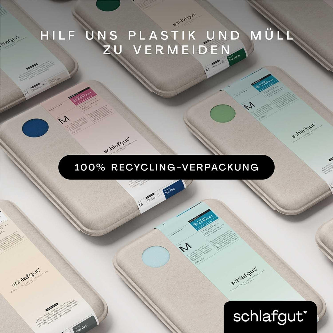 schlafgut Soft Contact Spannbettlaken bis 100x200cm, Grey Light aus 100% Biobaumwolle wärmend Gray L
