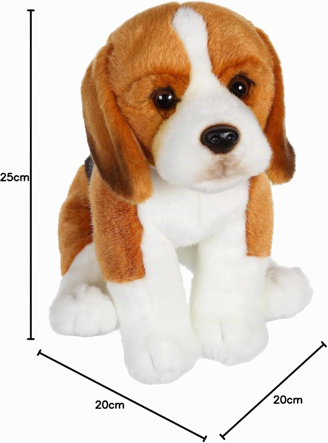 GIPSY TOYS - sitzender Hund 25 cm Beagle - Kuscheltier für Kinder - in 8 verschiedenen Modellen erhä