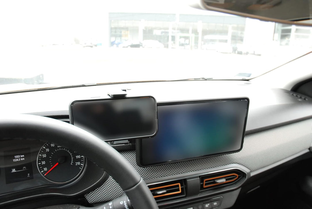 Handyhalterung Auto 10x10x10cm passt auf den Dacia I Autohalterung Handy I Schwarz I Telefonhalterun