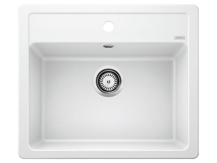 BLANCO LEGRA 6 | SILGRANIT weiss | Einbauart: Einbau von Oben | ohne Ablauffernbedienung | 60er Unte