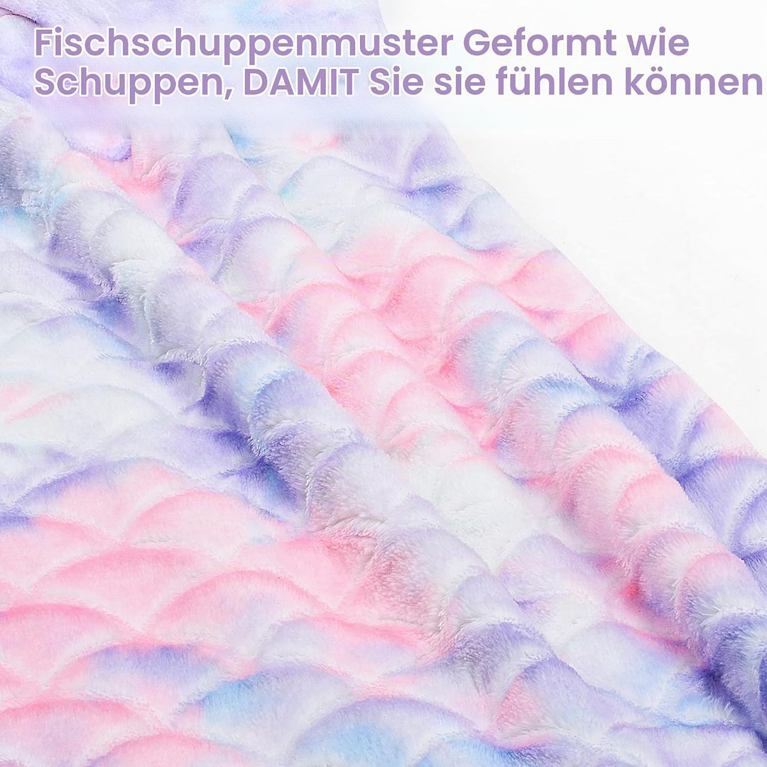 Catalonia Classy Meerjungfrauen Decke Mädchen Kinder 155x50CM, Meerjungfrauenflosse Kinder Mädchen M