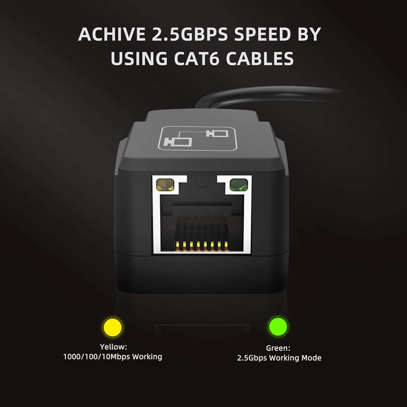 DriverGenius USB-C auf 2.5G Netwerkadapter, USB Gigabit Ethernet Adapter mit 2500Mbps für Win11 & Ma