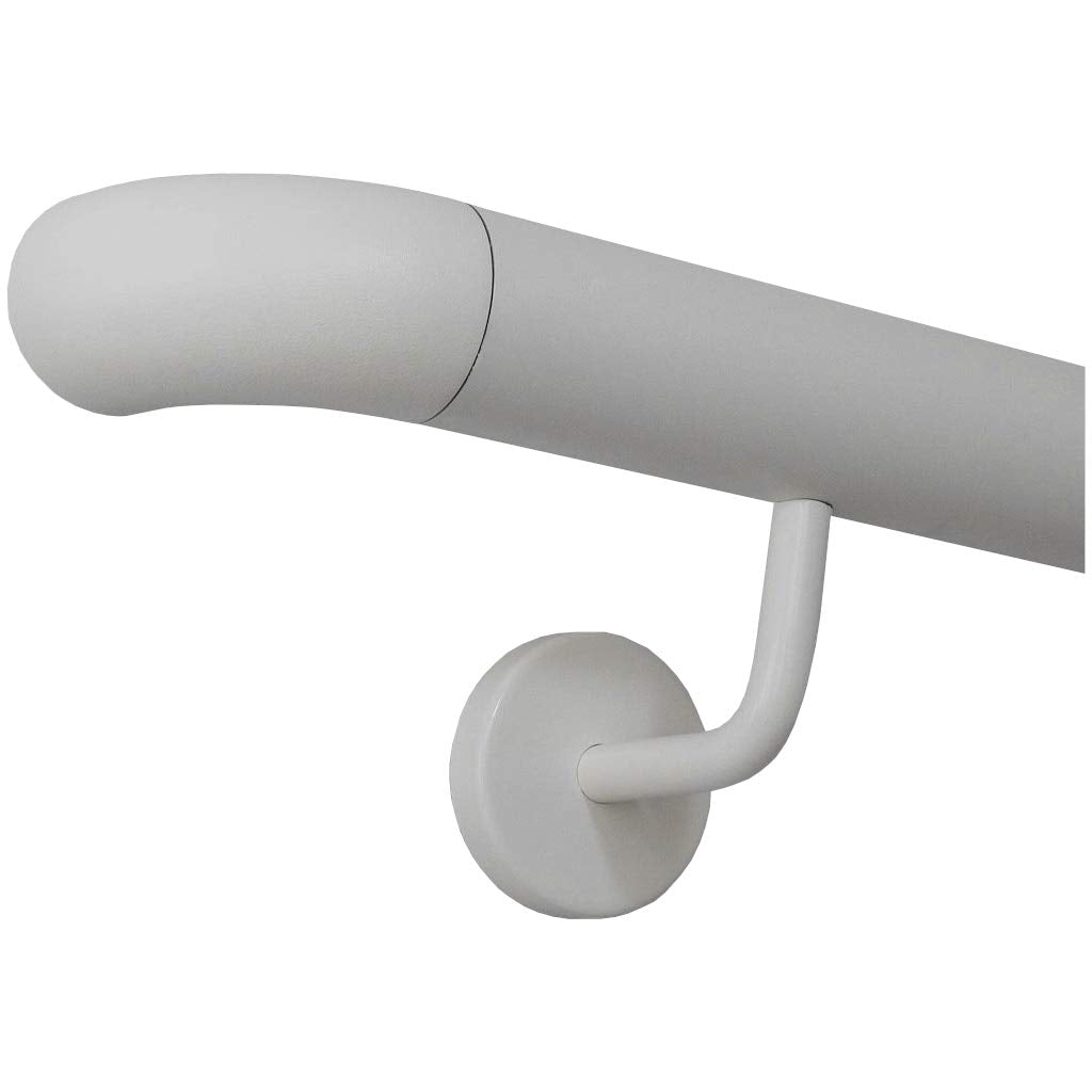 TIBU Handlauf Edelstahl weiss pulverbeschichtet 42,4 mm Geländer innen aussen wetterfest, Länge 200