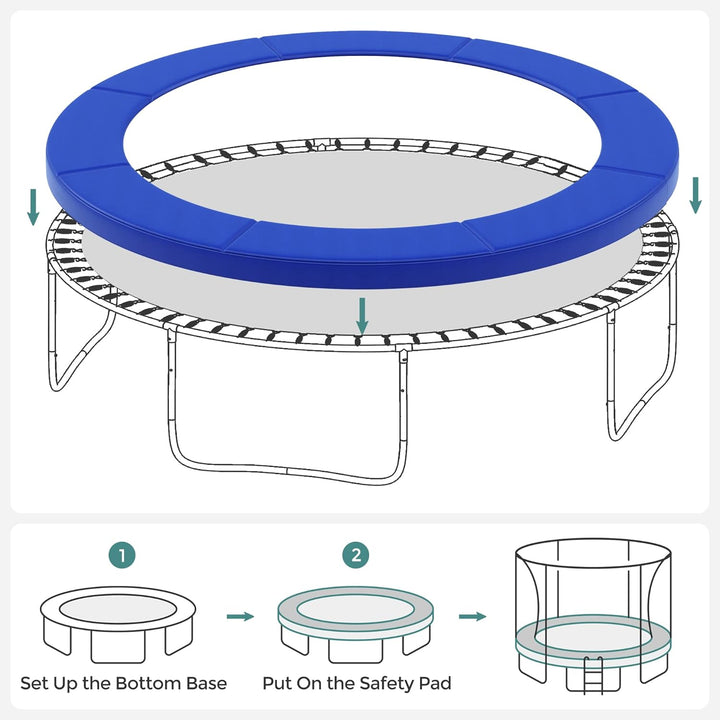 SONGMICS Trampolin Randabdeckung, Ø 183 244 305 366 427 cm, Federabdeckung, Randschutz, Sicherheitsm