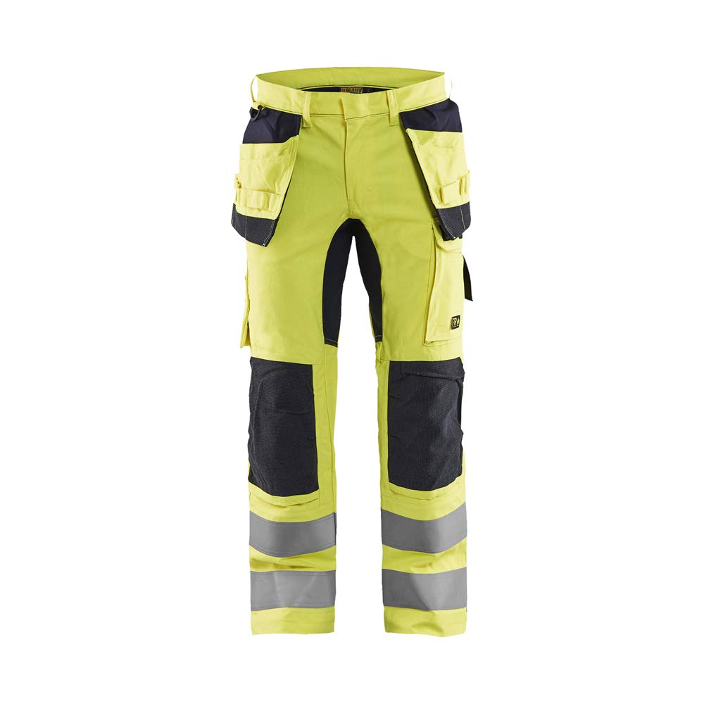 Blaklader 148615128900 Flammschutz Inhärente Arbeitshose mit Stretch C46 High Vis Gelb, Marineblau,