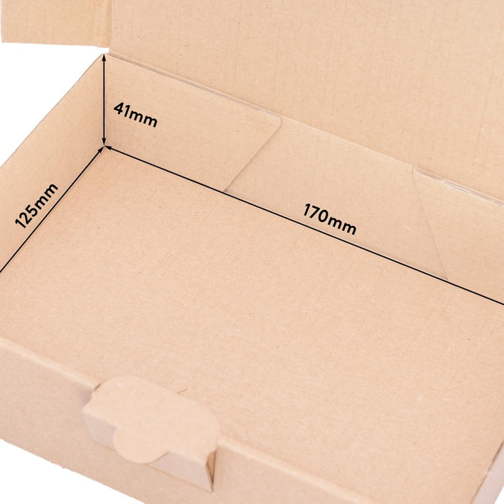 500 Maxibriefkartons Versandkartons Faltschachtel Faltkarton Maxibrief 180 x 130 x 45 mm, Braun, MB-